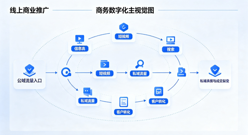 石楼县线上商业推广怎么做？全域流量闭环搭建与低成本转化实战指南